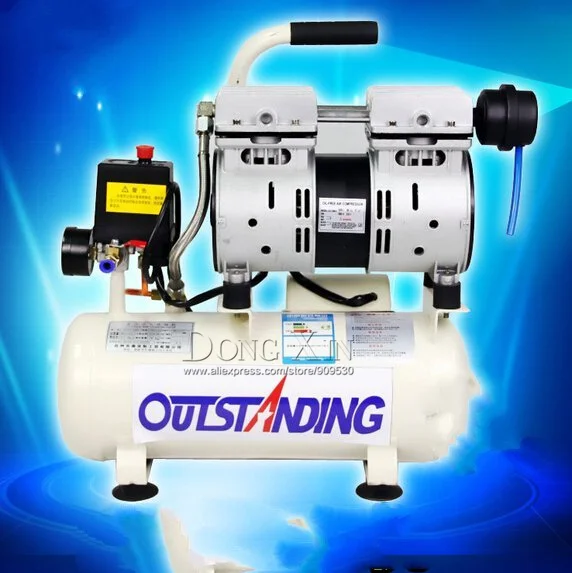 Бесплатная доставка безмасляный воздушный компрессор бесшумный 550 Вт 8л зубной