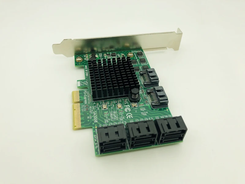 Адаптер PCI E Express на SATA 3 0 III с 8 портами 6 ГБ|Платы расширения| |