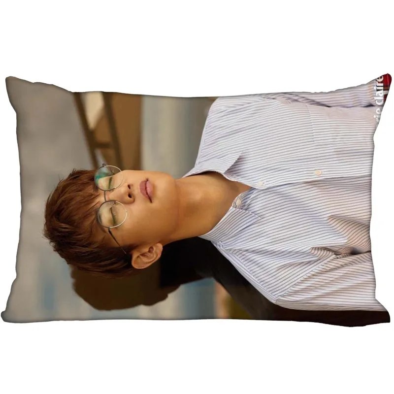 14 Горячая Корея-поп на заказ Choi SHINee Minho атласная наволочка 35x45 см(с одной стороны) печатная молния Шелковый пружинный чехол индивидуальный логотип Подарочный - Цвет: 14