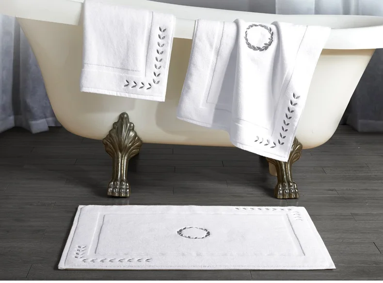 Прямая поставка новый коврик для полотенец 100% хлопок белый кофейный ковер