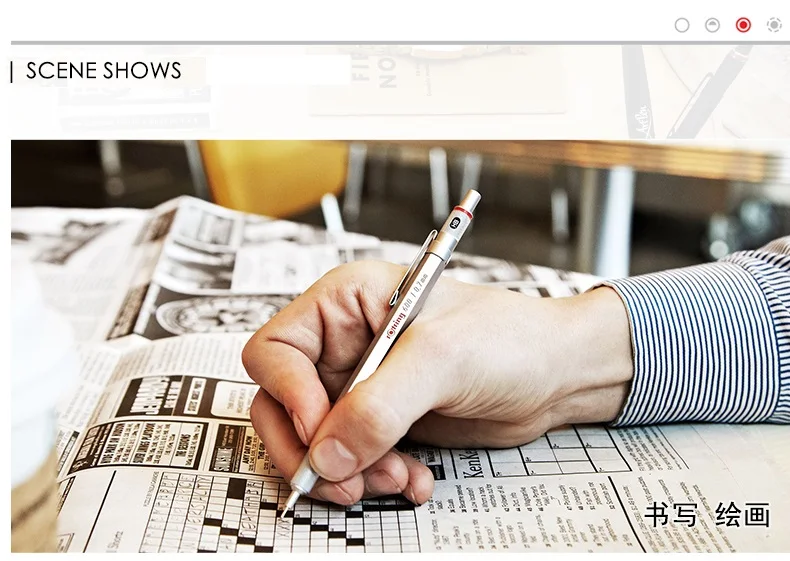 Rotring 600 0,5/0,7 мм металлический механический карандаш серебристый/черный держатель автоматический карандаш ручка для рисования