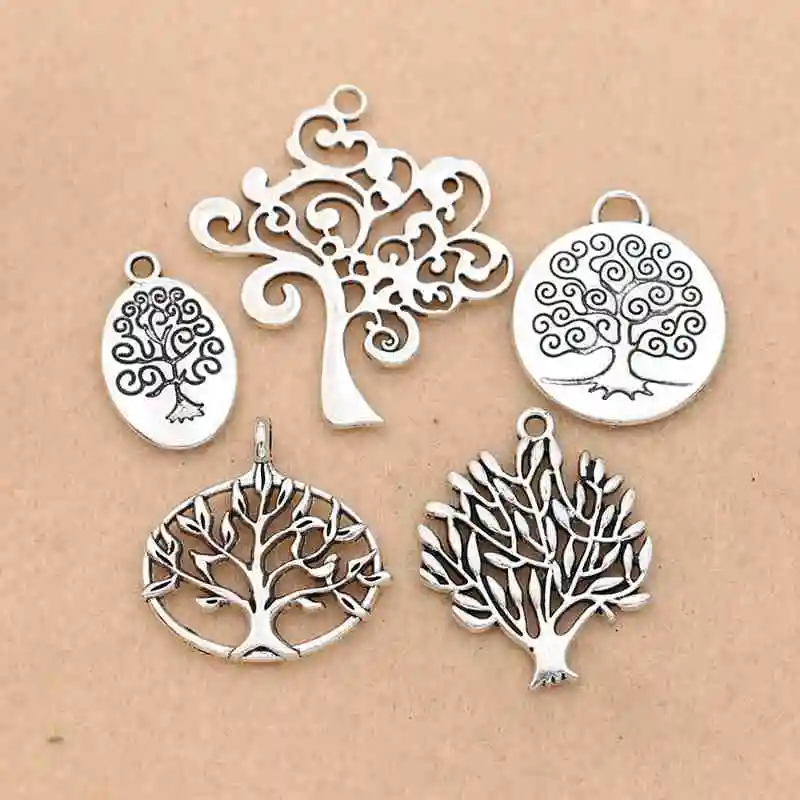 5 шт. подвески шармы Древо жизни|tree of life charm|charm tree lifecharm |