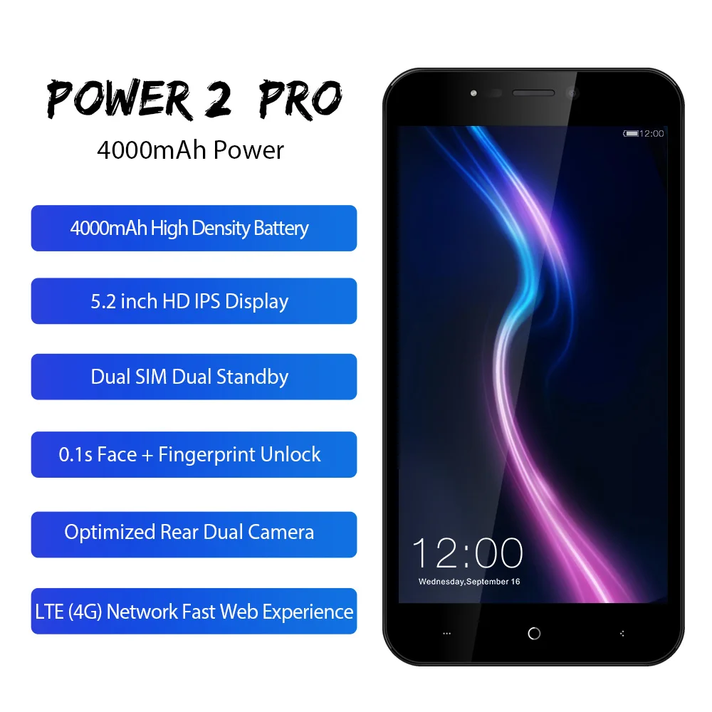 LEAGOO мощность 2 Pro 5 &quotHD мобильного телефона Android 8 1 MTK6739 4 ядра ГБ 16 4000 мАч Face ID 8MP