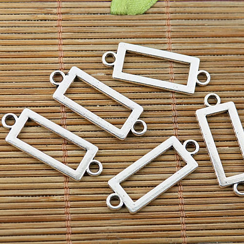 

32pcs Tibetan silver 2holes rectangle connectors EF1800