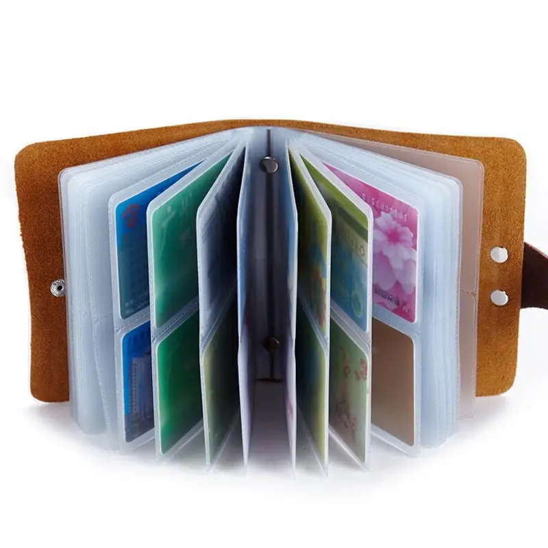 Новый Модный чехол для визиток из натуральной кожи с 60 отделениями карт Женский