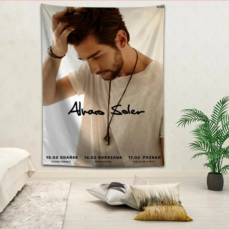 На заказ Alvaro Soler напечатанный фон, тканевый настенное покрытие для комнаты, прикроватная ткань, Современная Большая живопись, Скандинавская ткань, гобелен - Цвет: 4