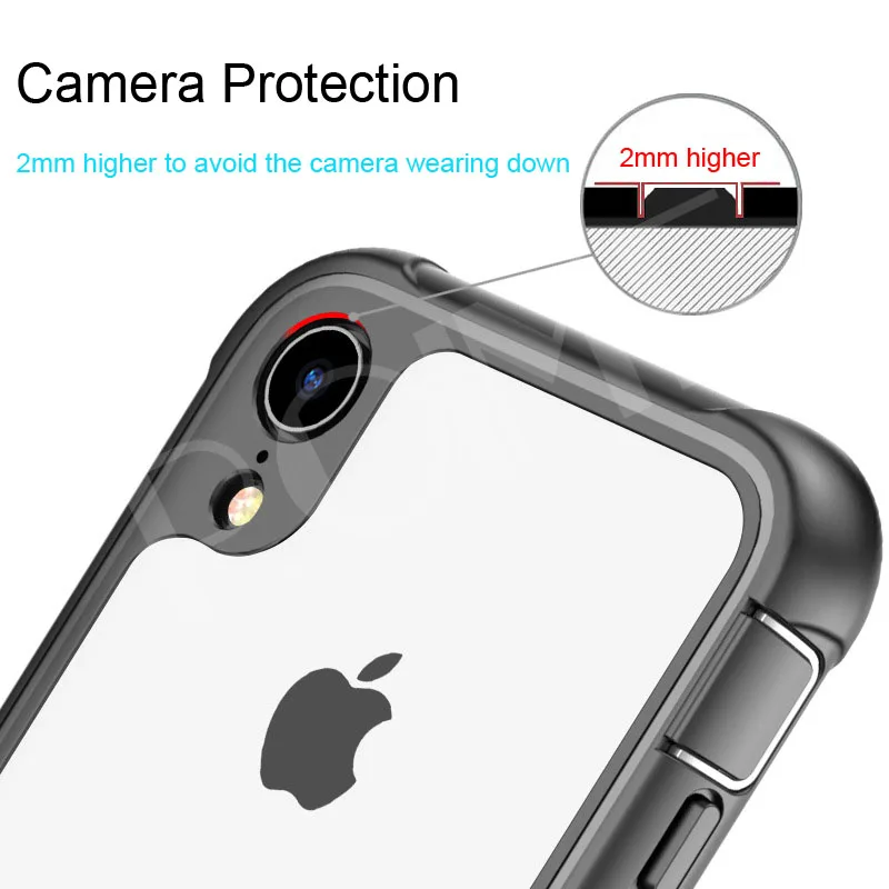 Противоударный чехол для iPhone X XS XR полный корпус Прочный Прозрачный бампер чехол для iPhone XS MAX со встроенной защитой экрана Полный Чехол
