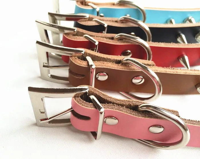 Горячая Распродажа кожаный ошейник Властного Спайк для собаки ошейники