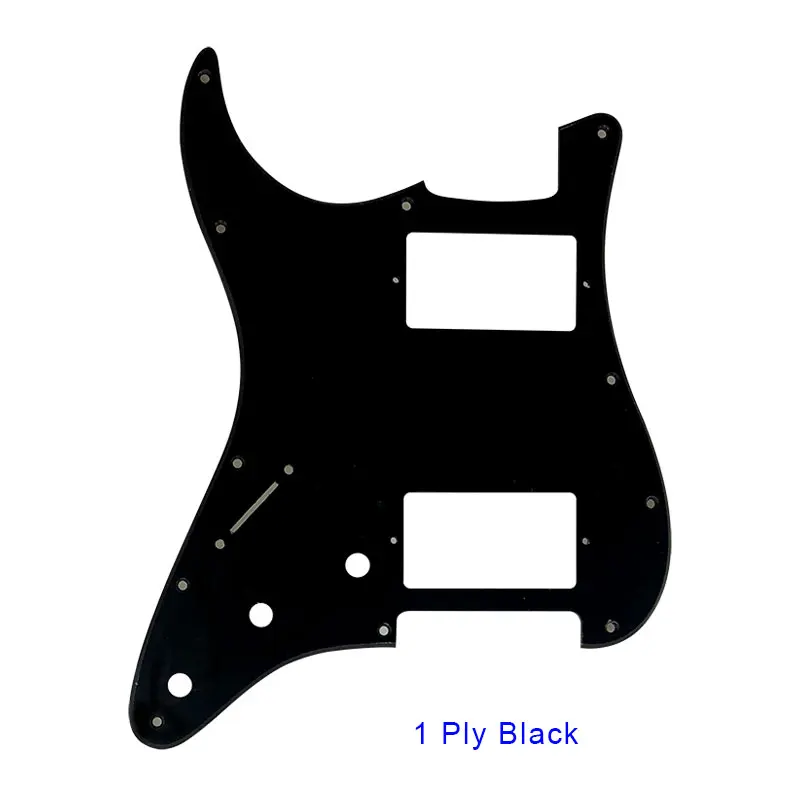 1 ply black Pleroo аксессуары для гитары pickguards 11 отверстий для левшей США/Мексика стандарт ST HH гитара Stratocaster с PAF Humbucker - Цвет: 1 ply black