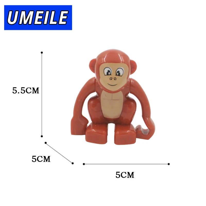 UMEILE 1 шт. строительные Большие Частицы Блоки Игрушки Животные Сделай Сам набор