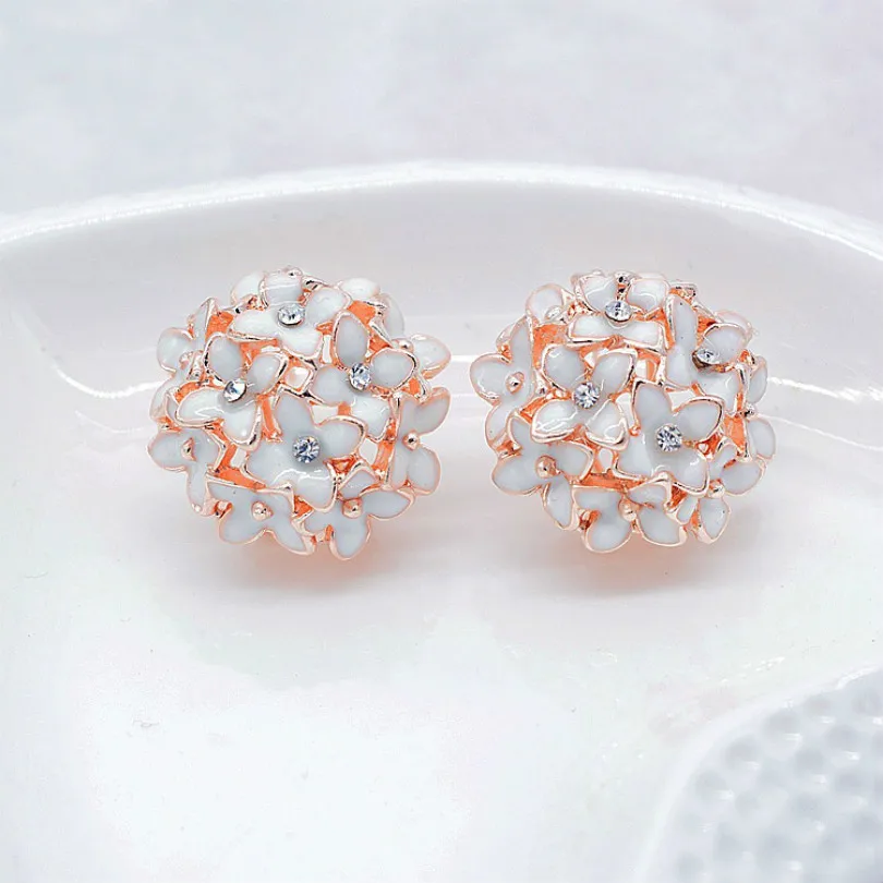 2016 корейская мода новый сладкий четыре листа Сирень дизайнер Кристаллические