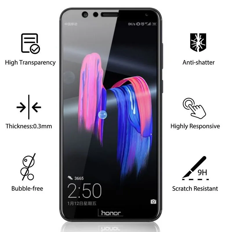 Чехол для Huawei Y3 Y5 Y6 Y7 Prime Y9 2018 2017 2019 полное покрытие закаленное стекло телефона Y 3 5 6