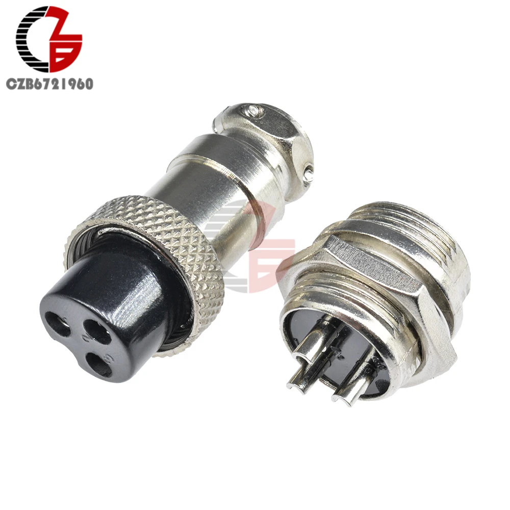 

1Pair GX12 GX16 GX20 2/3/4/5/6/7/8/9/10/12/14/15Pin 16mm Male Female Aviation Connector Screw Plug Panel Mount Circular Socket