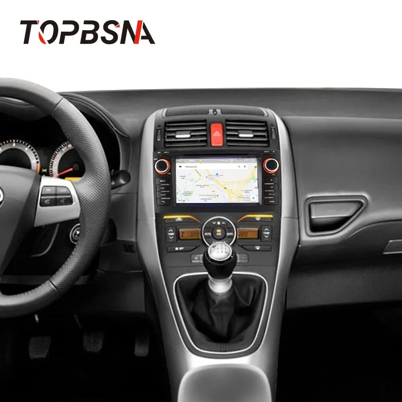 TOPBSNA 2 Din Android 10 автомобильный dvd плеер для TOYOTA Auris 2008 2011 WIFI Мультимедиа GPS Навигация