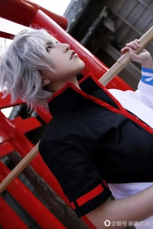 Gin Tama GinTama Gintoki Sakata; костюм для косплея; Полный комплект с мечом