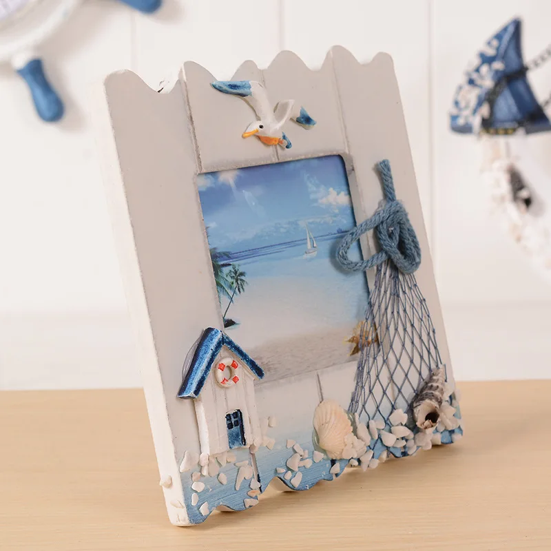 Hanging Mediterranean Wooden Photo Frame Figurines Europe Classical Art Children Baby Home Decor | Дом и сад