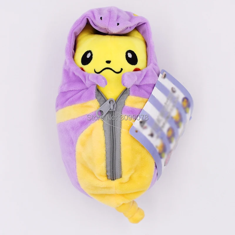 Плюшевый Пикачу игрушки куклы косплей Charizard Ekans Eevee спальный мешок мягкие куклы животных на Рождество подарок