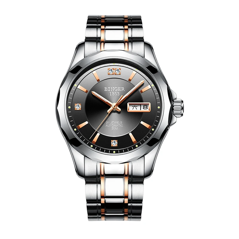 Часы мужские механические с сапфировым стеклом автоподзаводом B-8051-4 | Наручные