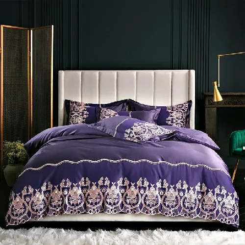 bedding set 4 Белое, розовое, серое сатиновое постельное белье, пододеяльник, хлопок, простыня king size, комплект постельного белья, Комплект постельного белья ropa de cam - Цвет: bedding set 4