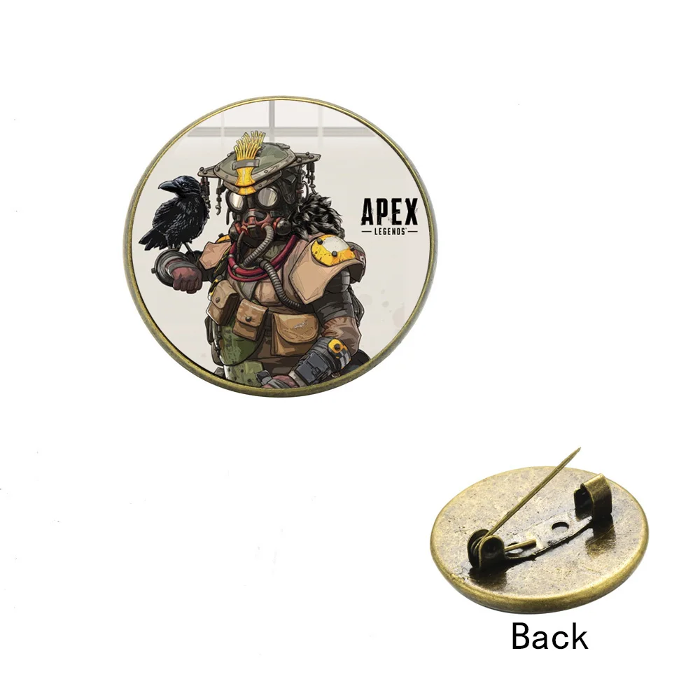 Новые поступления на русском языке брошь Apex Legends стеклянный кабошон с рисунком в