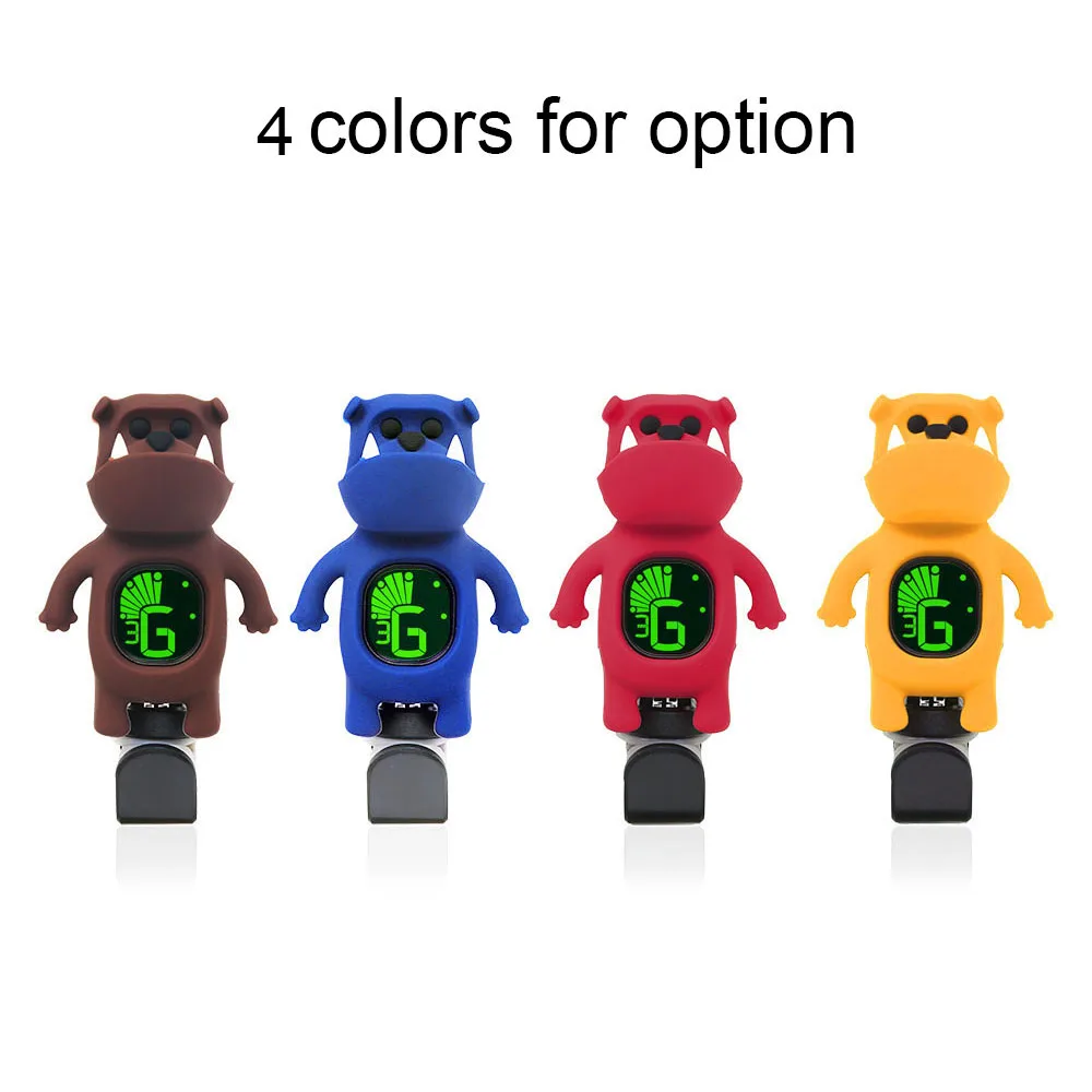 Клипсовый тюнер с ЖК дисплеем для гитары милый мультяшный хроматический бас