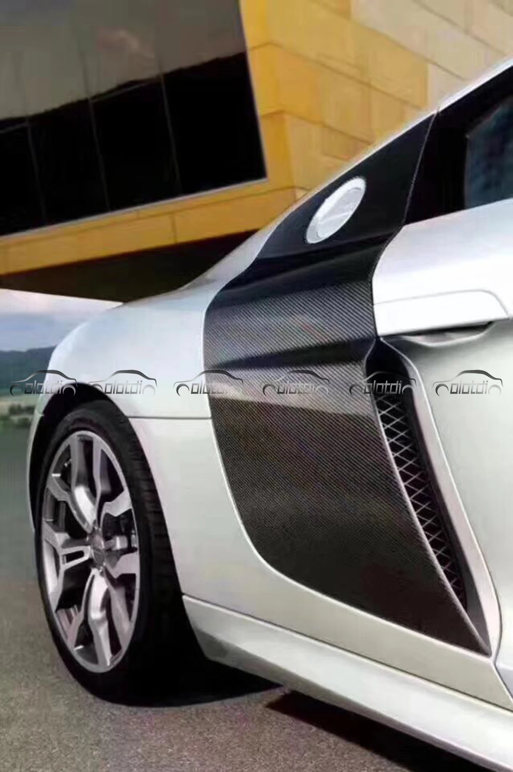 R8 карбоновые боковые дверные панели, наборы для кузова, автомобильная рамка, крылья, защитное крыло, осветители для Audi R8 2008-, автомобильный Стайлинг