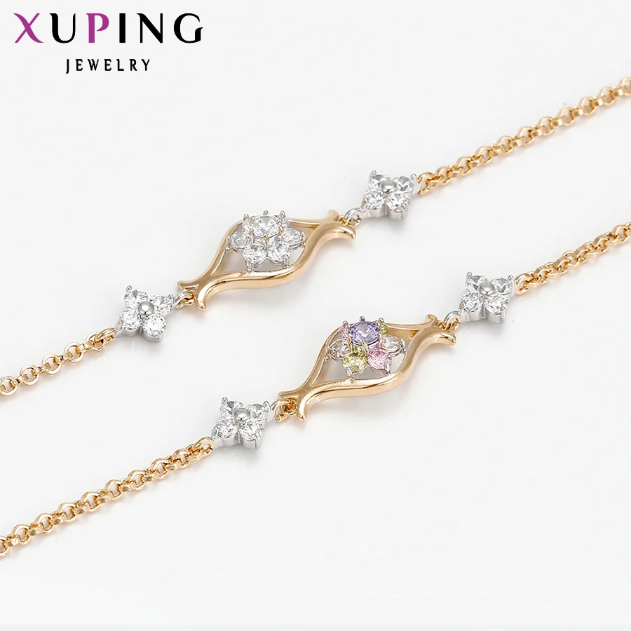 Xuping Модный Браслет Новое поступление элегантные женские браслеты дружбы золотой цвет Низкая цена Высокое качество ювелирные изделия 73883