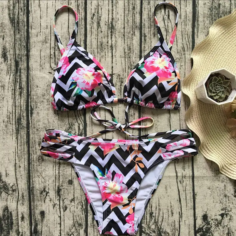 Misswim, сексуальный купальник с принтом звезды, Женский раздельный черный бикини, mujer, бикини пуш-ап, купальник для женщин,, треугольный купальный костюм - Цвет: 1862-4