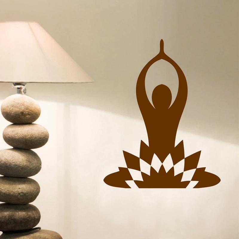 Бесплатная доставка искусство Декор настенная наклейка Йога медитация