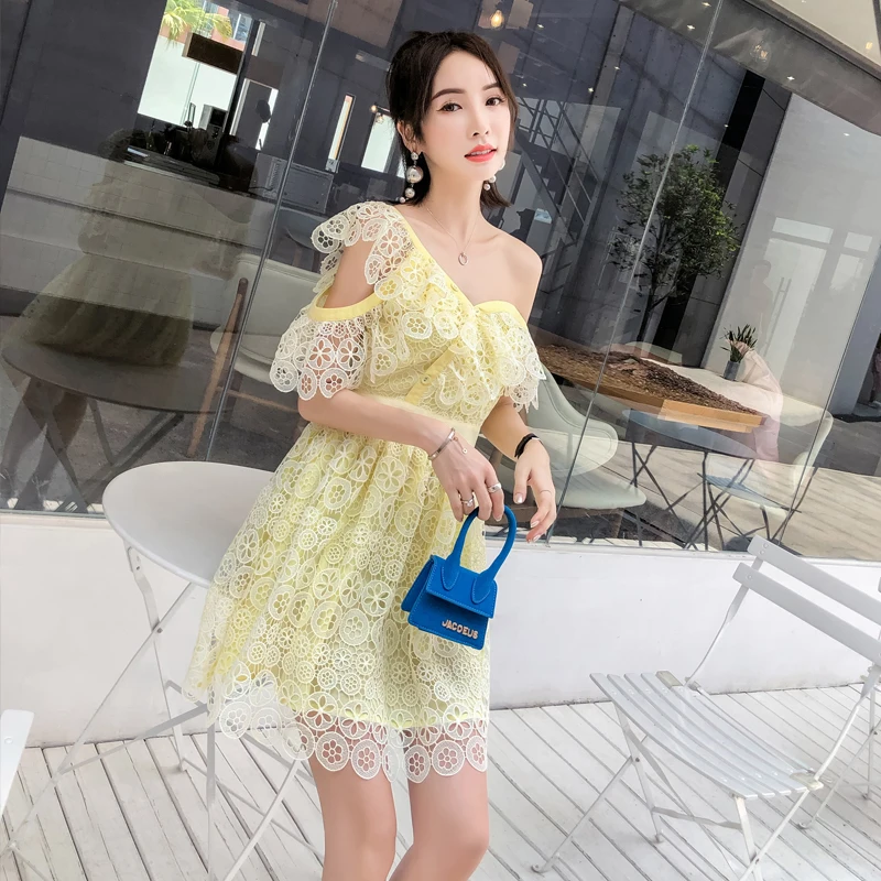 Высокое качество Автопортрет платья 2018 сексуальное v-образный вырез с открытыми