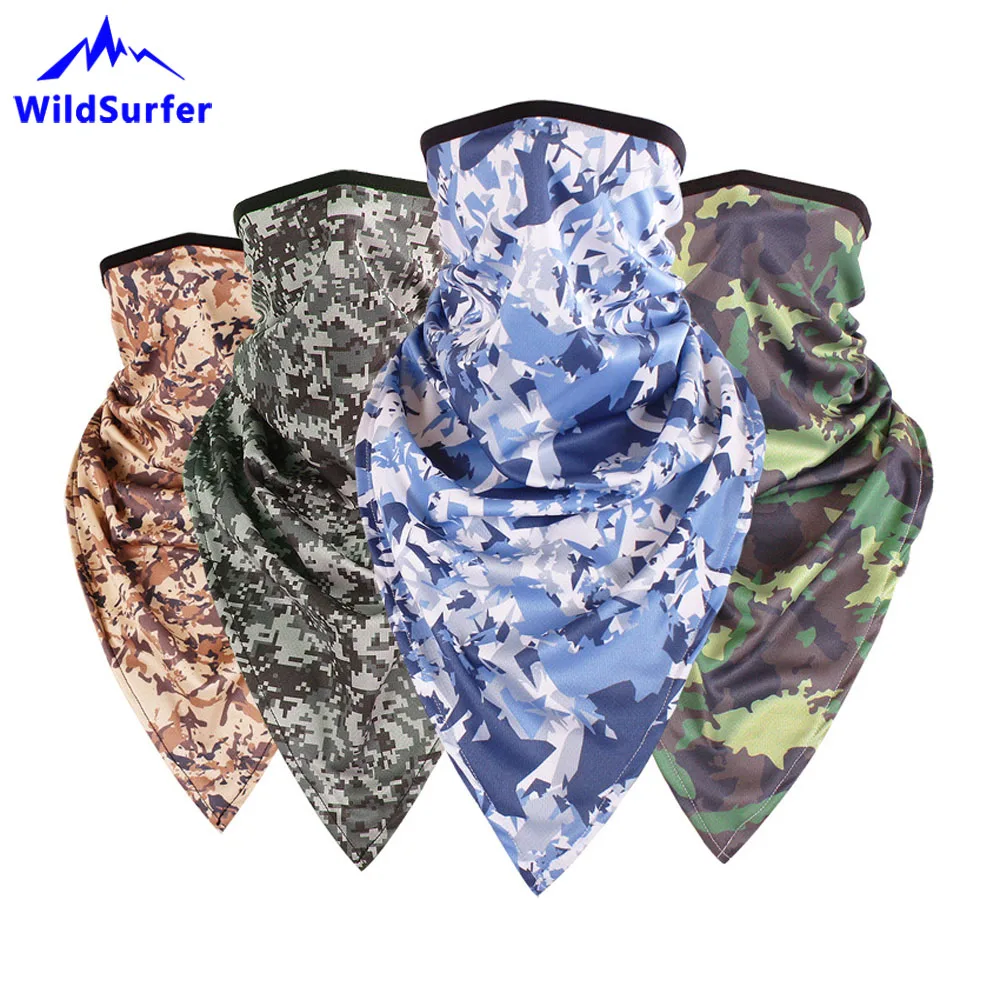 Треугольная маска WildSurfer, мотоциклетная маска на половину лица, камуфляжные Балаклавы, ветрозащитные лыжные шарфы для шеи, качественная дышащая маска для лица FJ39