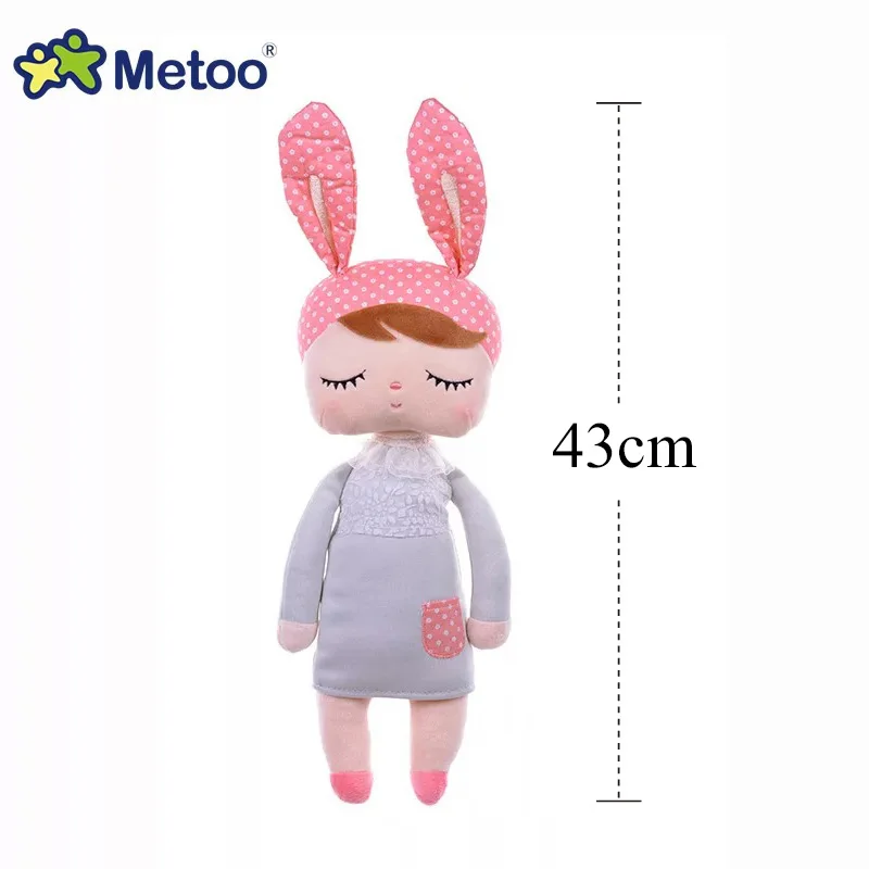 43cm Dreamy grey Metoo кукла Анджела мягкий Игрушечный Кролик мягкие Животные плюшевые игрушки «кролик» Фруктовые Куклы для детей детская одежда для девочек и мальчиков рождественские подарки на день рождения - Цвет: 43cm Dreamy grey