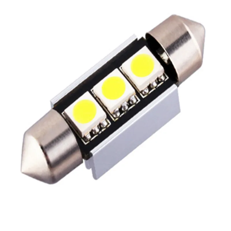 10 шт. 5050 SMD светодиодный Белый лампы типа фестон 31 мм 36 мм/39 мм/41 CANBUS Error Free C5W двери