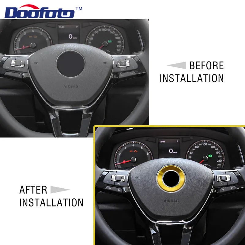 

Car Steering Wheel Decoration Circle Ring Stickers For Volkswagen 4 5 Mk6 Polo Golf Tiguan Beetle Passat Touran Scirocco
