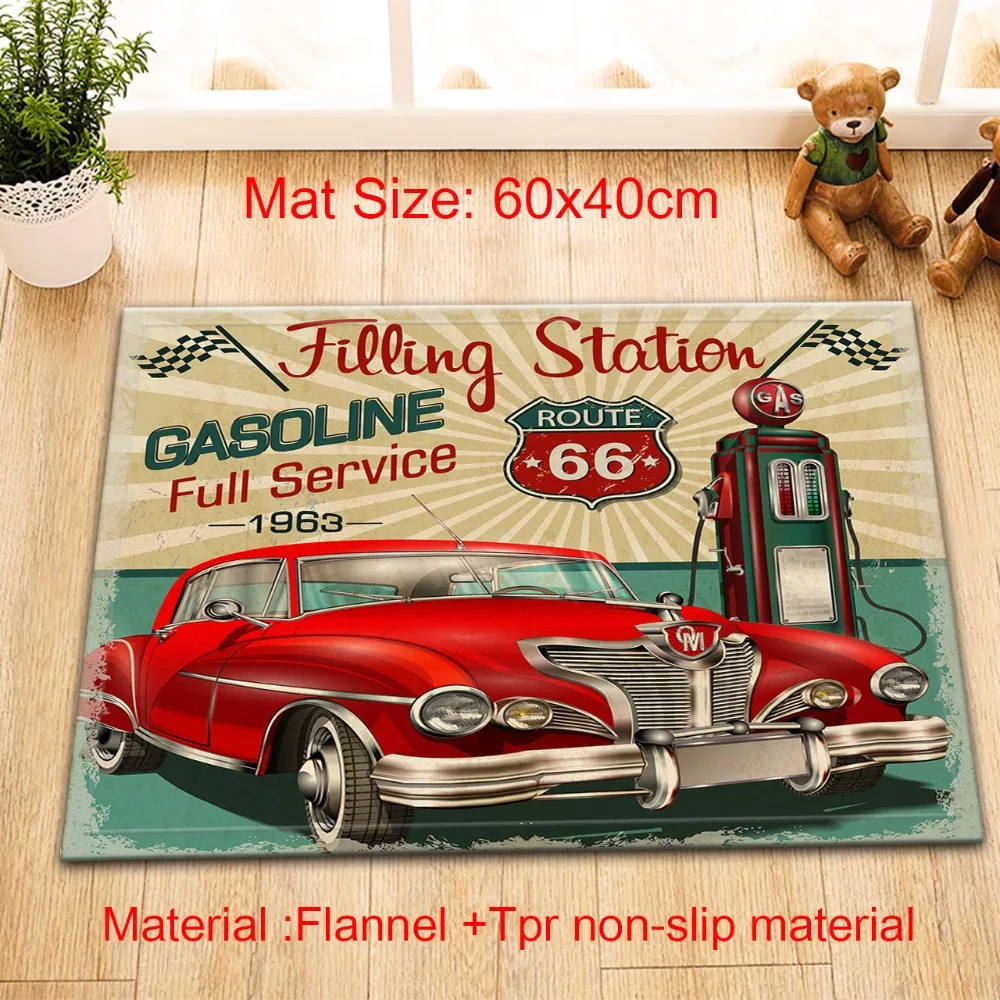 Заправочная Станция ретро постер винтажный Route 66 Душ занавес s ванная комната