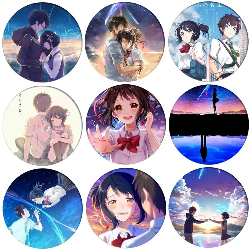 1 шт. Kimi no Na wa ваше имя значок косплея Тачибана Taki Брошь булавка миямидзу мицуха