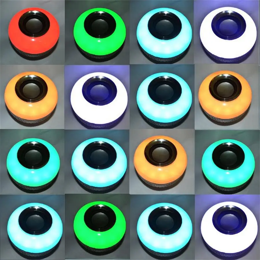 Умная беспроводная Bluetooth лампочки с ампулой Светодиодная лампа E27 220 В RGB Ночной светильник с пультом дистанционного управления для дома Точечный светильник музыкальная лампа