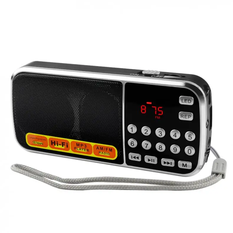 Портативное мини радио Rolton FM портативное fm radyo музыкальный плеер динамик TF USB с
