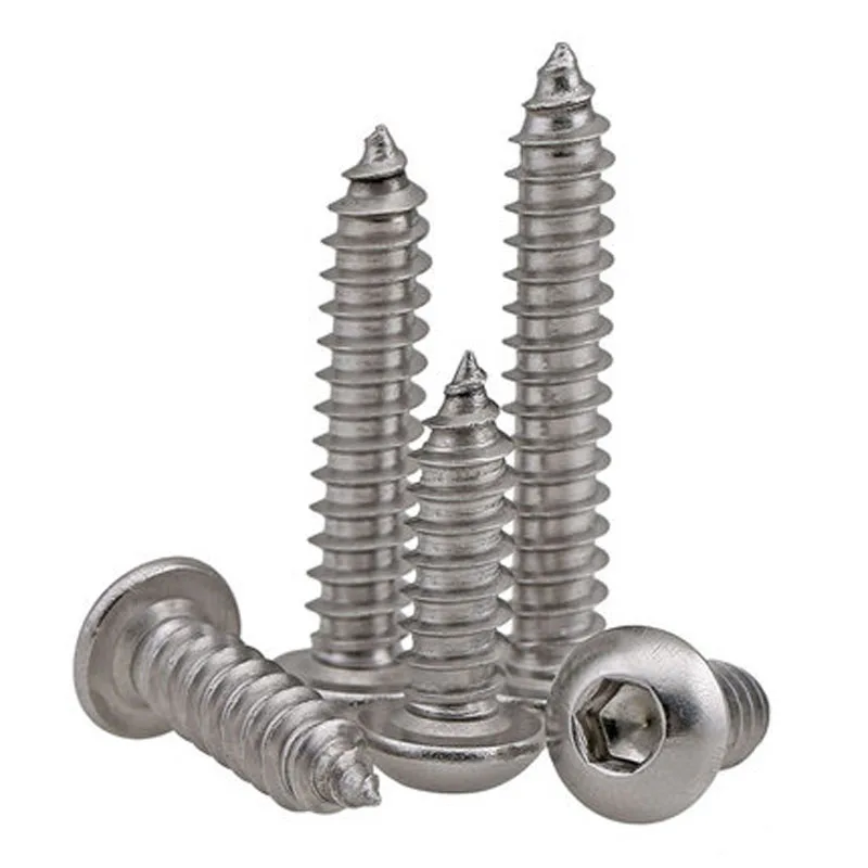 

40pcs M3 304 stainless steel Round head inner hexagon Self-tapping screws Pan heads Hexagonal screw 6mm-20mm Length