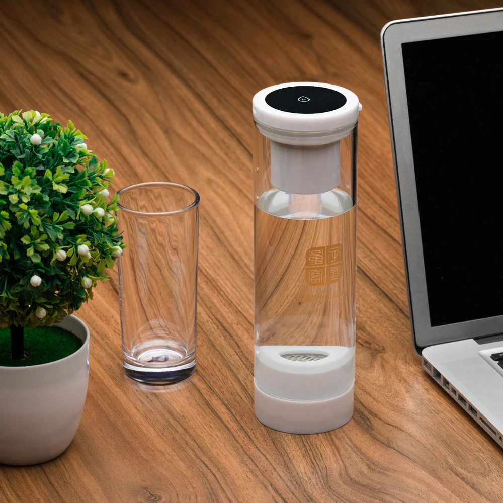 

Help Treat Chronic Diseases MRETOH 7.8Hz And Hydrogen Water Bottle Generator ORP Alkaline Pure H2 Glass Cup Gift For Parents