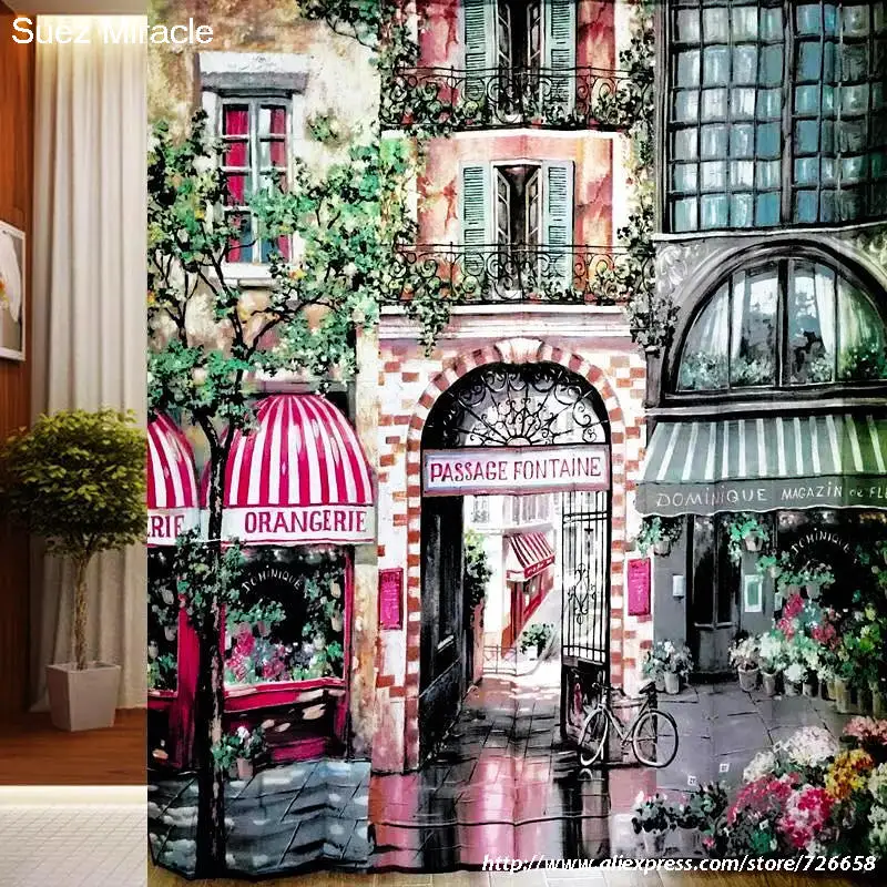 Новинка 2016! Романтичная Водонепроницаемая занавеска для душа из полиэстера с