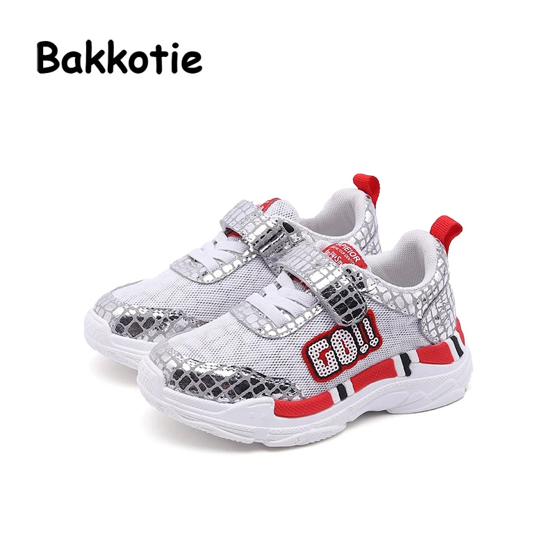 Bakkotie 2018 Осенняя мода новый малыш Повседневное тапки дети девушка сетки