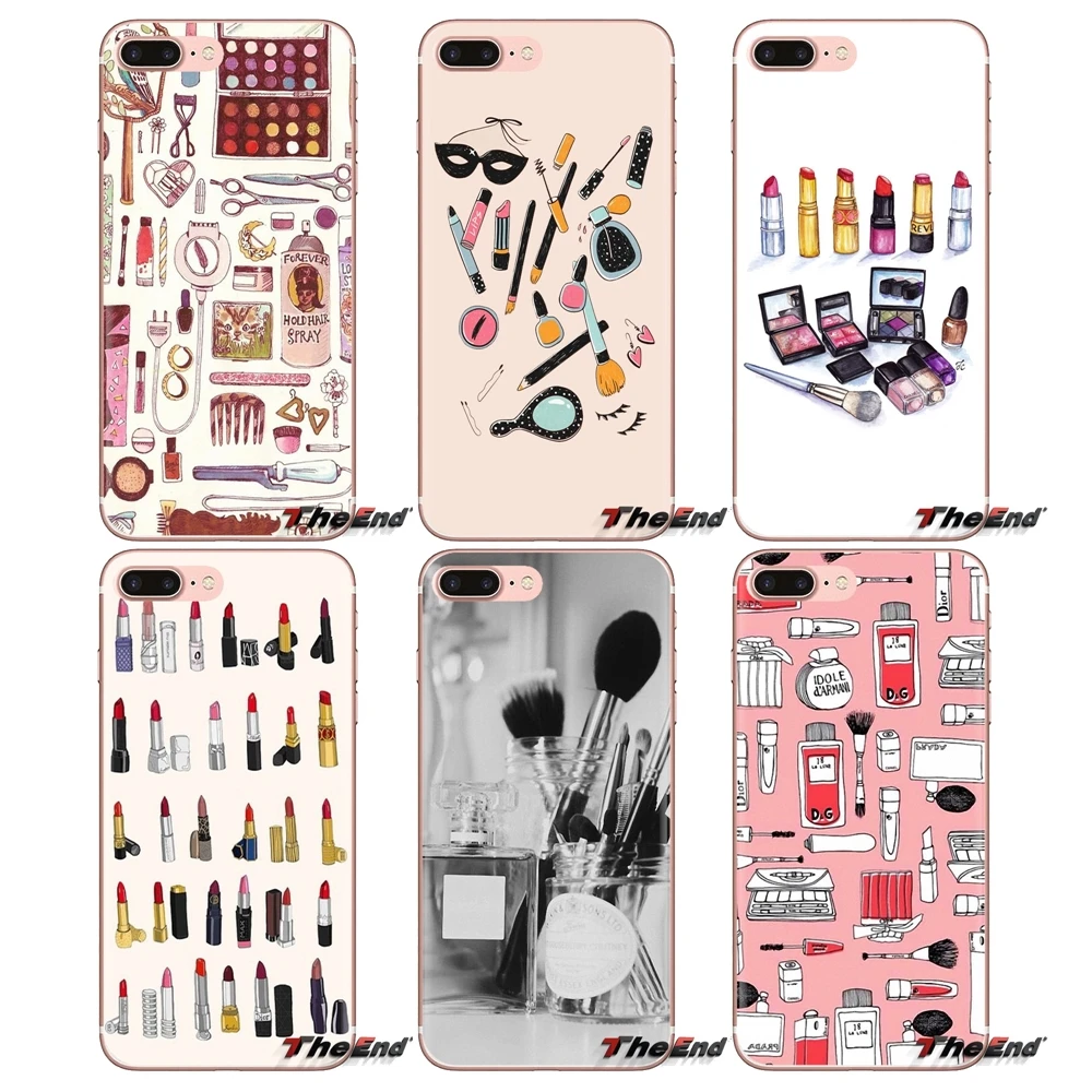 For Huawei G7 G8 P7 P8 P9 P10 P20 P30 Lite Mini Pro P Smart Plus 2017 2018 2019 Pink Girl Makeup product portfolio Phone Housing |