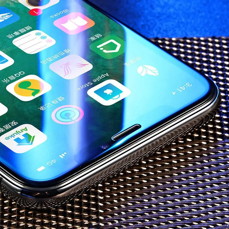 6D Защитное стекло для iPhone 8 7 6 XS Max защита экрана полное покрытие изогнутое пленка s