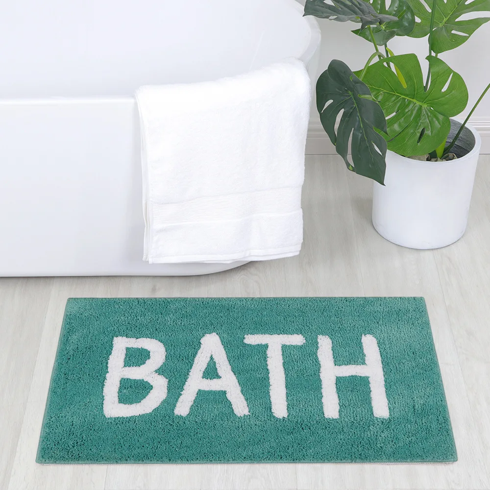 

Home Bath Printed Bath Mats Bathroom Rug Absorbent Non-slip Bath Mats Shower 50X80CM Kitchen Door Floor Mat Carpet For Toilet