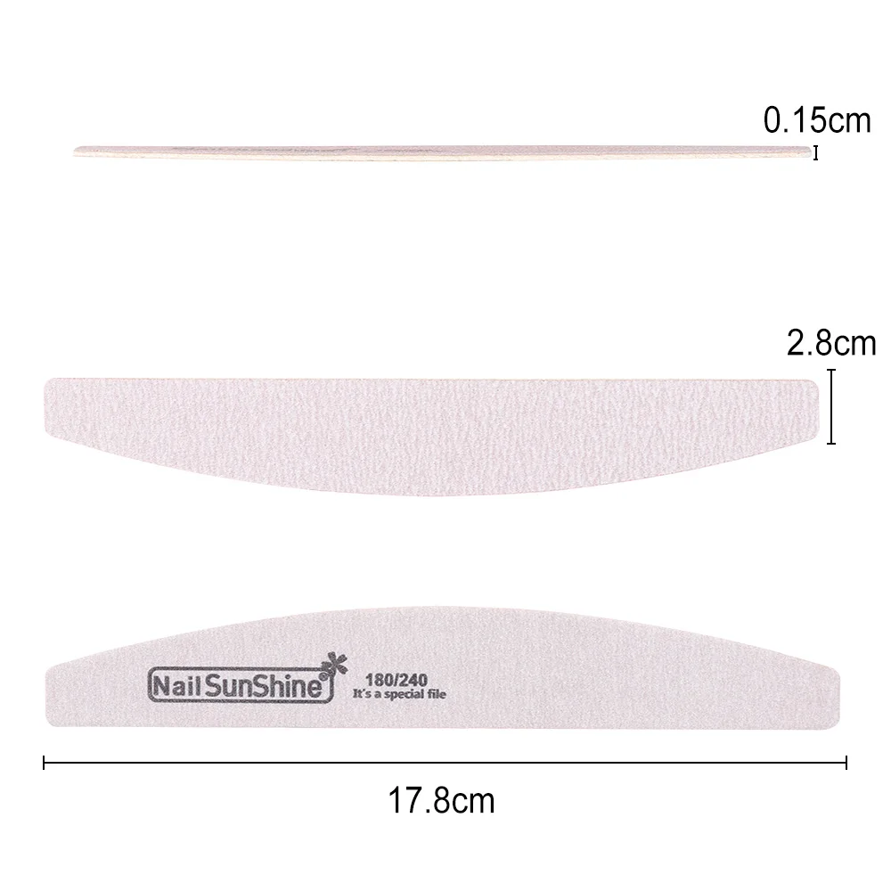 1pc Wooden 180/240 Sanding Buffer Block Pedicure Professional Manicure Buffing Polish Beauty Tools Nail Files Grey Boat Buffer