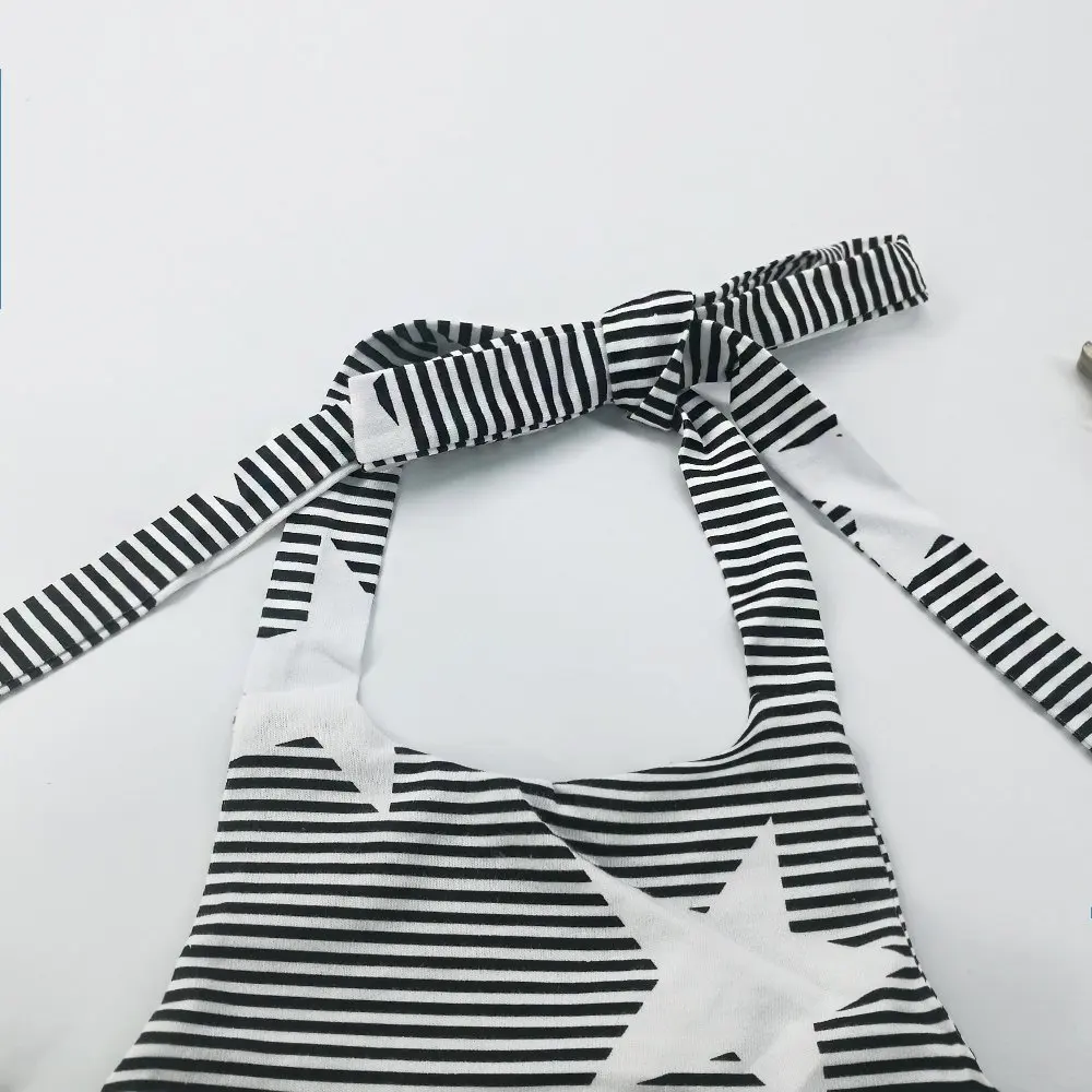 Oklady Summer Casual Pentagonal Star Pattern Dress for Little Girls 2-6 Year Old |