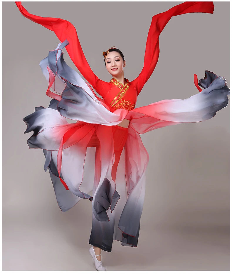 Костюм Hanfu hmong классический костюм Женские Рукава феи танцевальные костюмы с