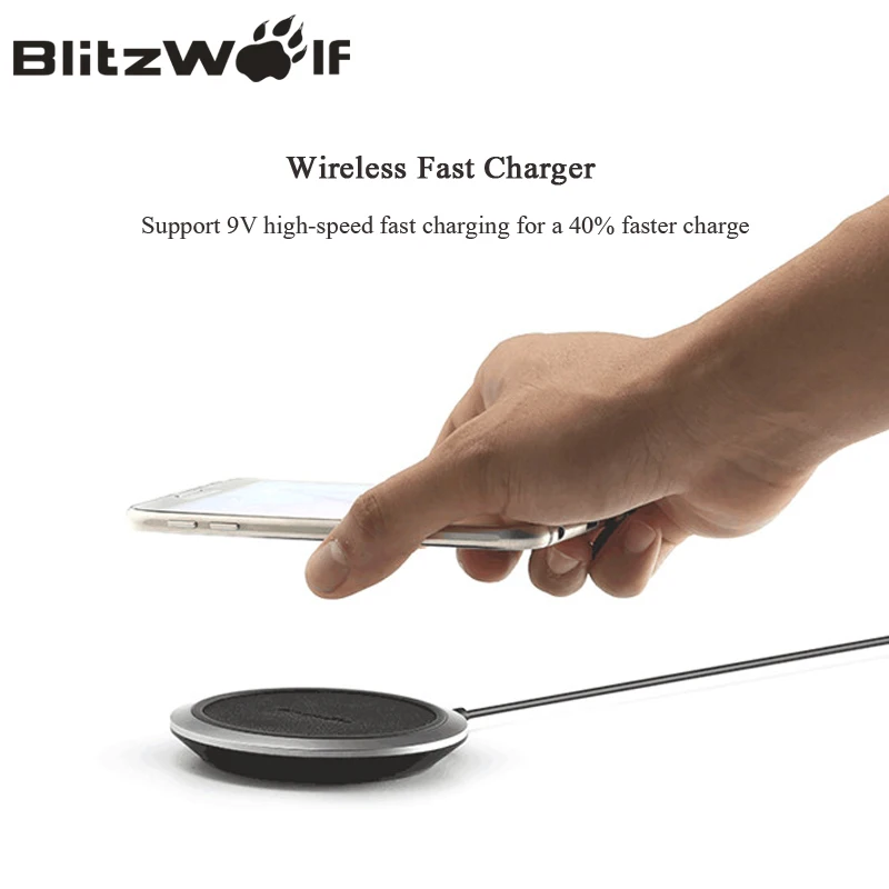 BlitzWolf Qi 9В беспроводное зарядное устройство для телефона подставка быстрой