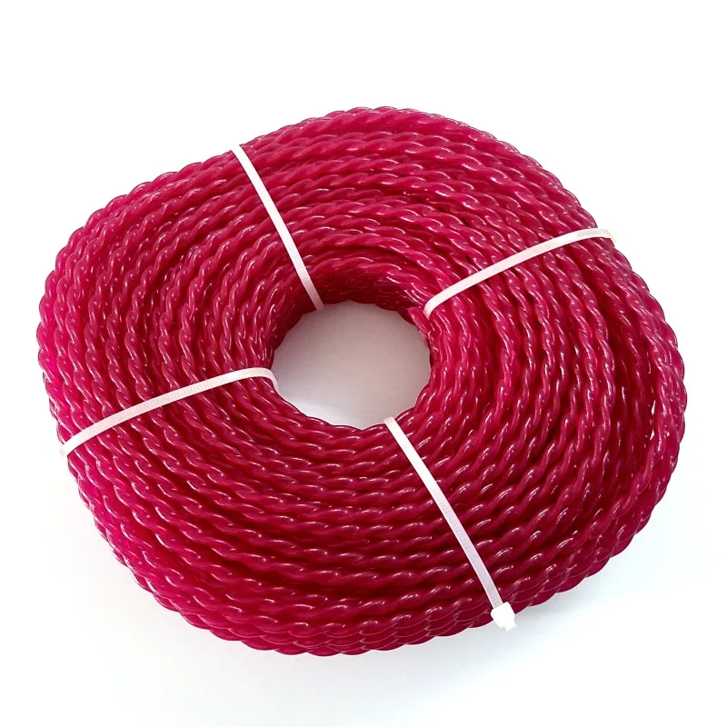 Newest 3mm Brush Cutter Strimmer Line Mowing Nylon Trimmer Rope Wire Oval Straw 60M Lawn Mower Accessory | Инструменты